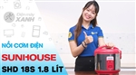 Nồi cơm điện Sunhouse 1.8 lít SHD 18S